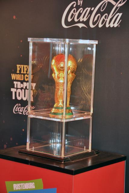 The World Cup trophy in Rustenburg